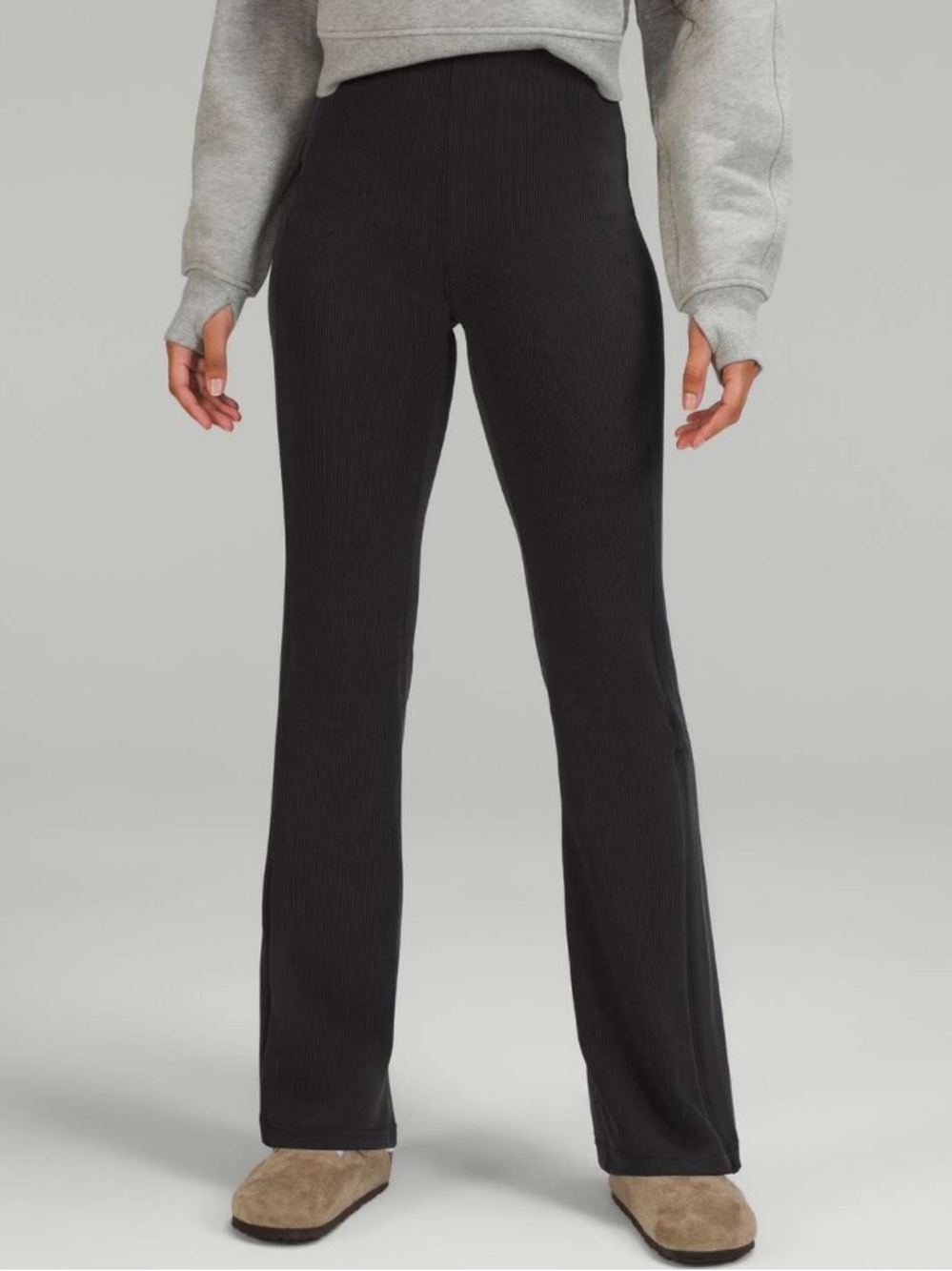 LULULEMON | Brushed Softstreme Ribbed Zip Flared Pant 32.5" Sz US 8